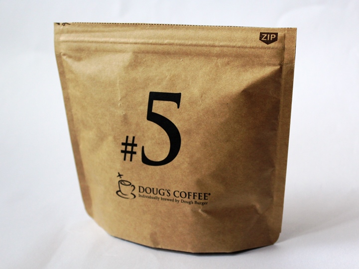 実例 ニコノスのクラフト チャック付スタンド袋に名入れをしたコーヒー豆のパッケージ パケログ